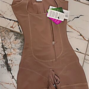 2016 Women's Tan Bodysuit with Zipper